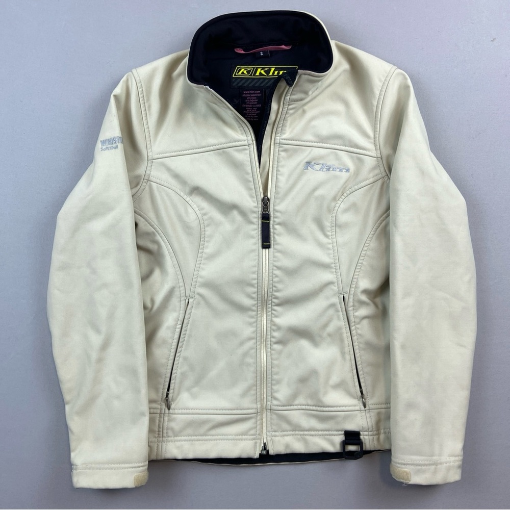 Klim Jacket Windstopper Soft Shell Women’s Small Cream Full‎ Zip Cycling Biker